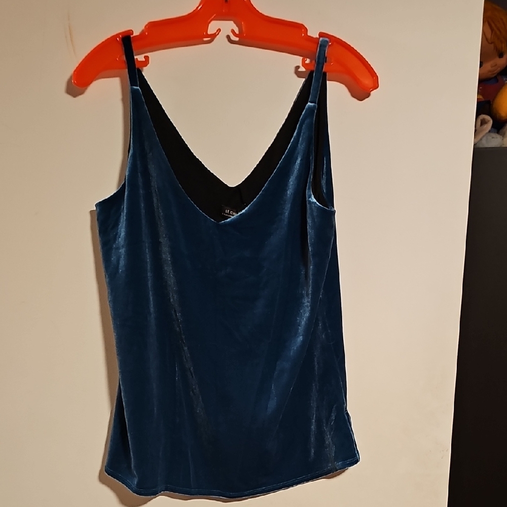 Le Chateau Deep Blue Velvet Camisole